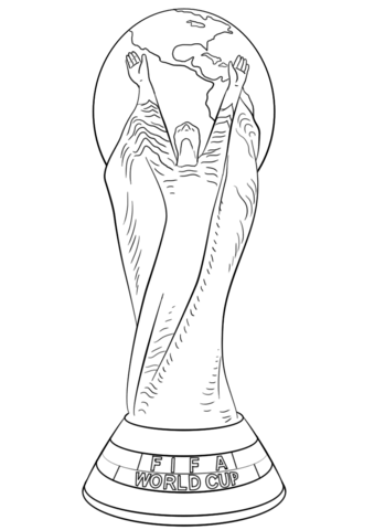 Fifa World Cup Football Trophy Coloring Page